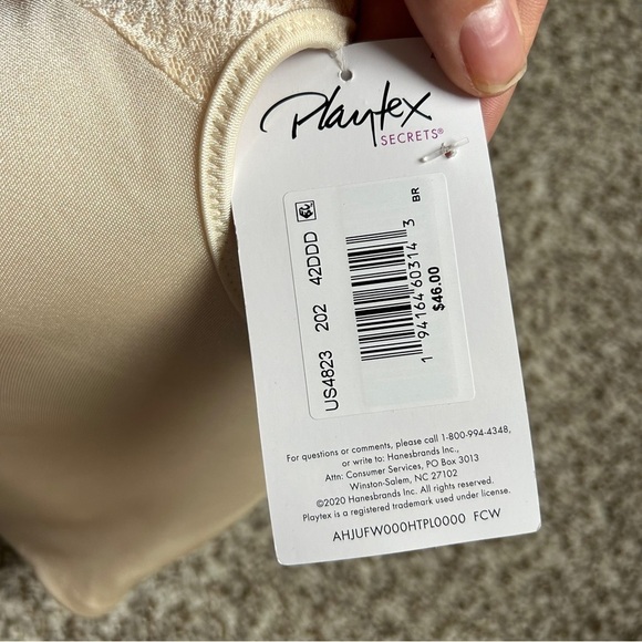 NWT Playtex Comfort 4 Way True Support Nude Bra Extra Support 42D - Picture 3 of 4